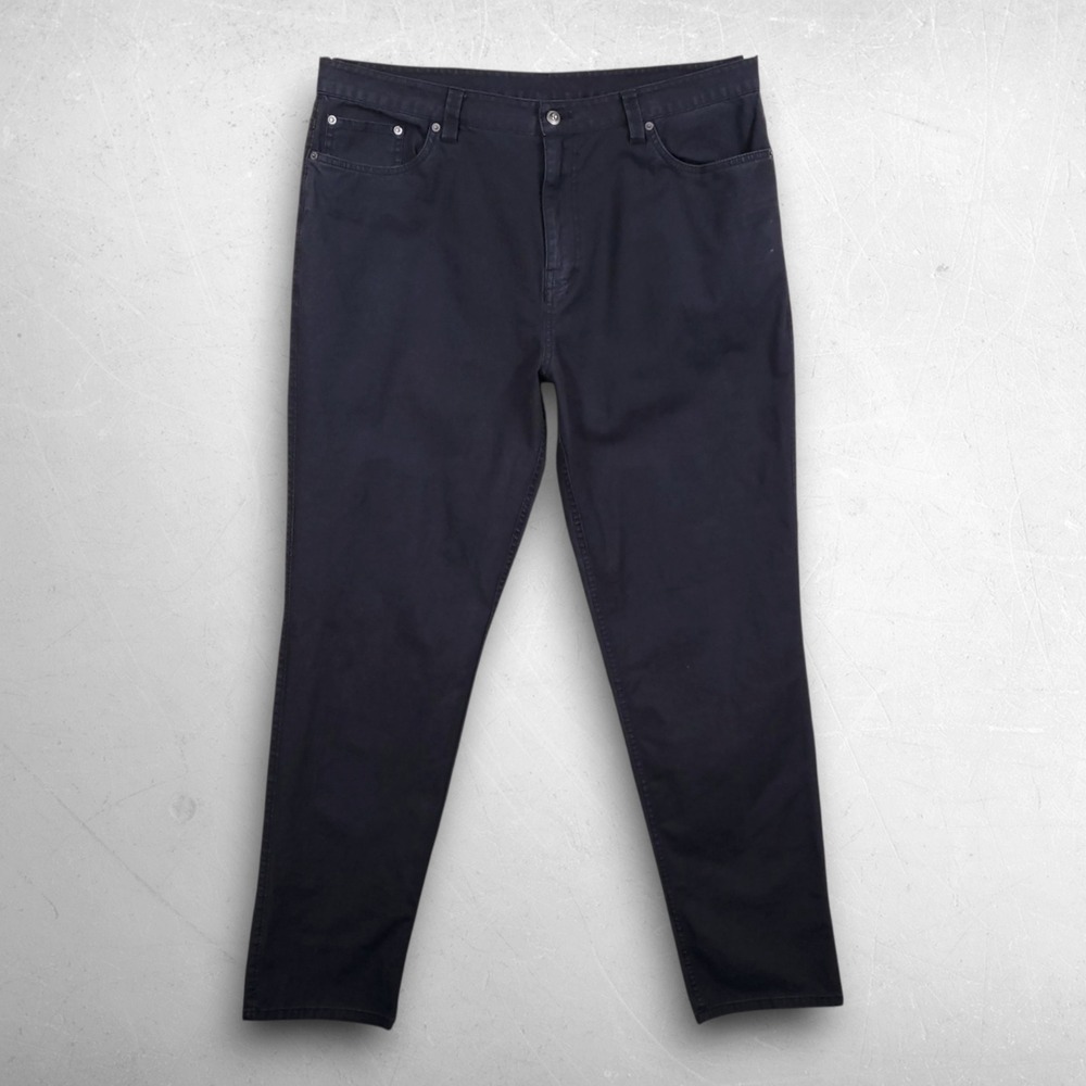 prAna Standard Tapered Canvas Pants Men 38x34 Navy Organic Cotton Stretch Gorp